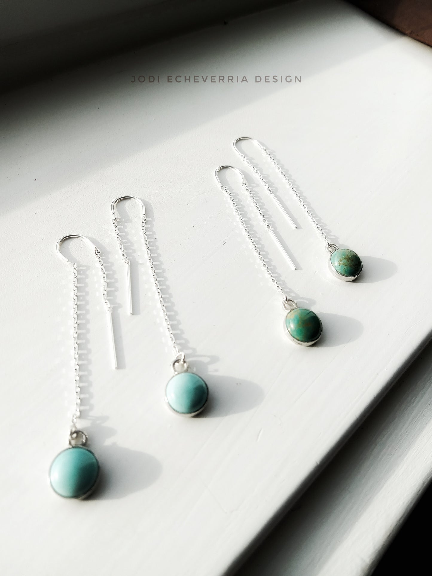 Turquoise Thread Earrings