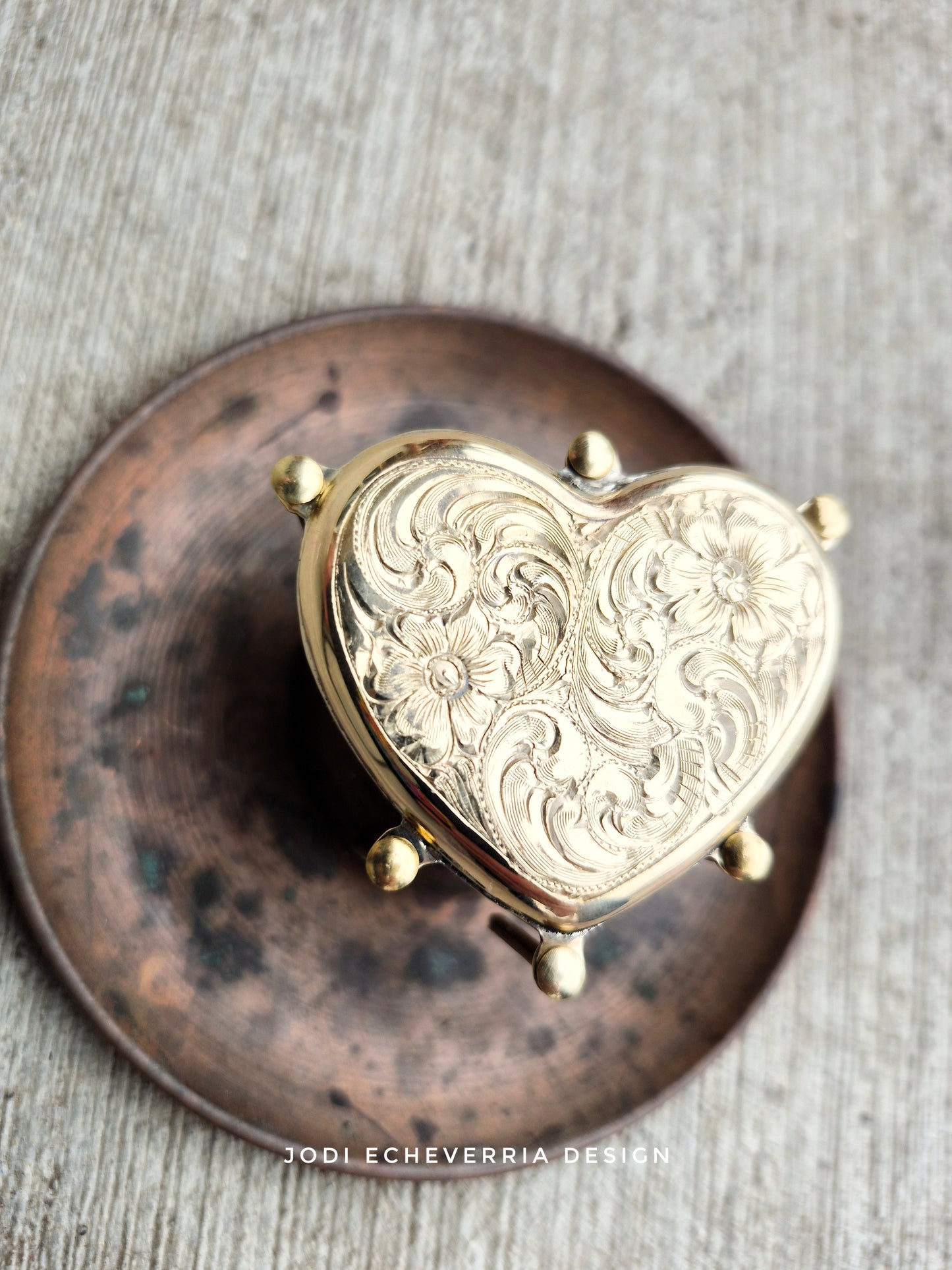 Brass Heart Concho