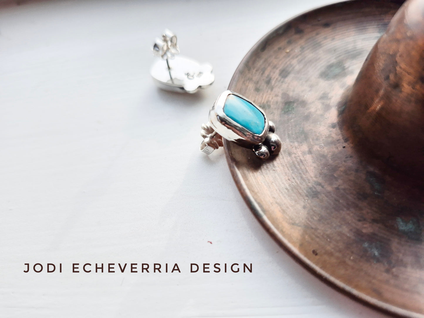 Blue Gem Turquoise Earrings