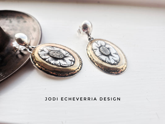 Brass oval Earrings