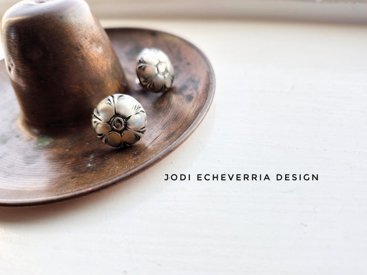 Cowgirl Button Earrings